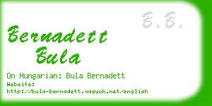 bernadett bula business card